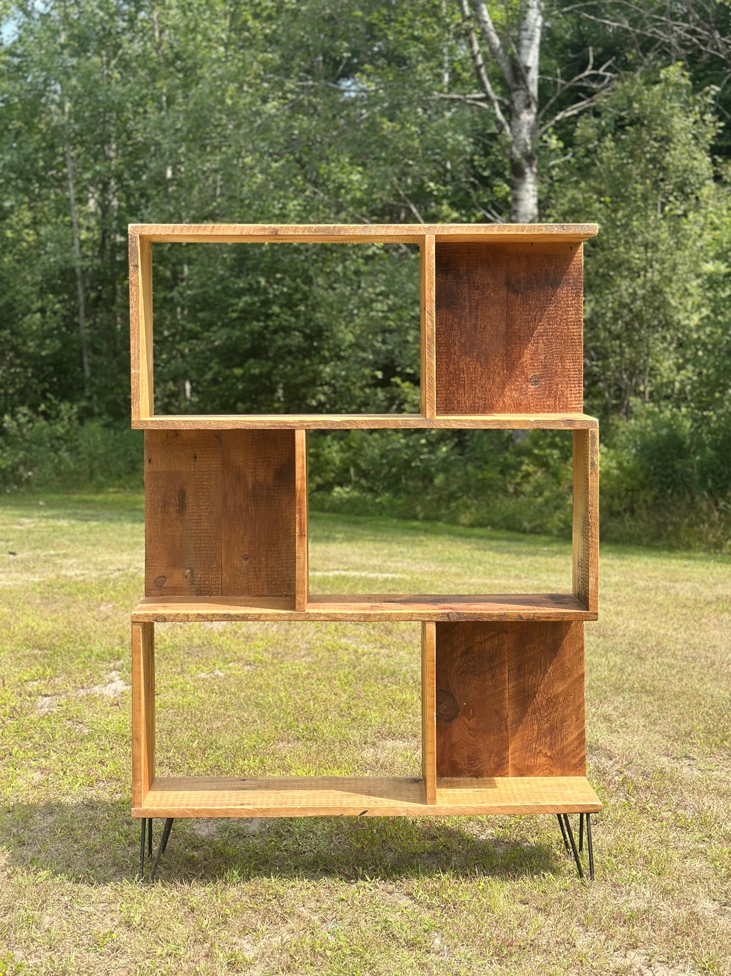 Rustic Reclaimed Wood Bookcase / Shelf on Hairpin Legs