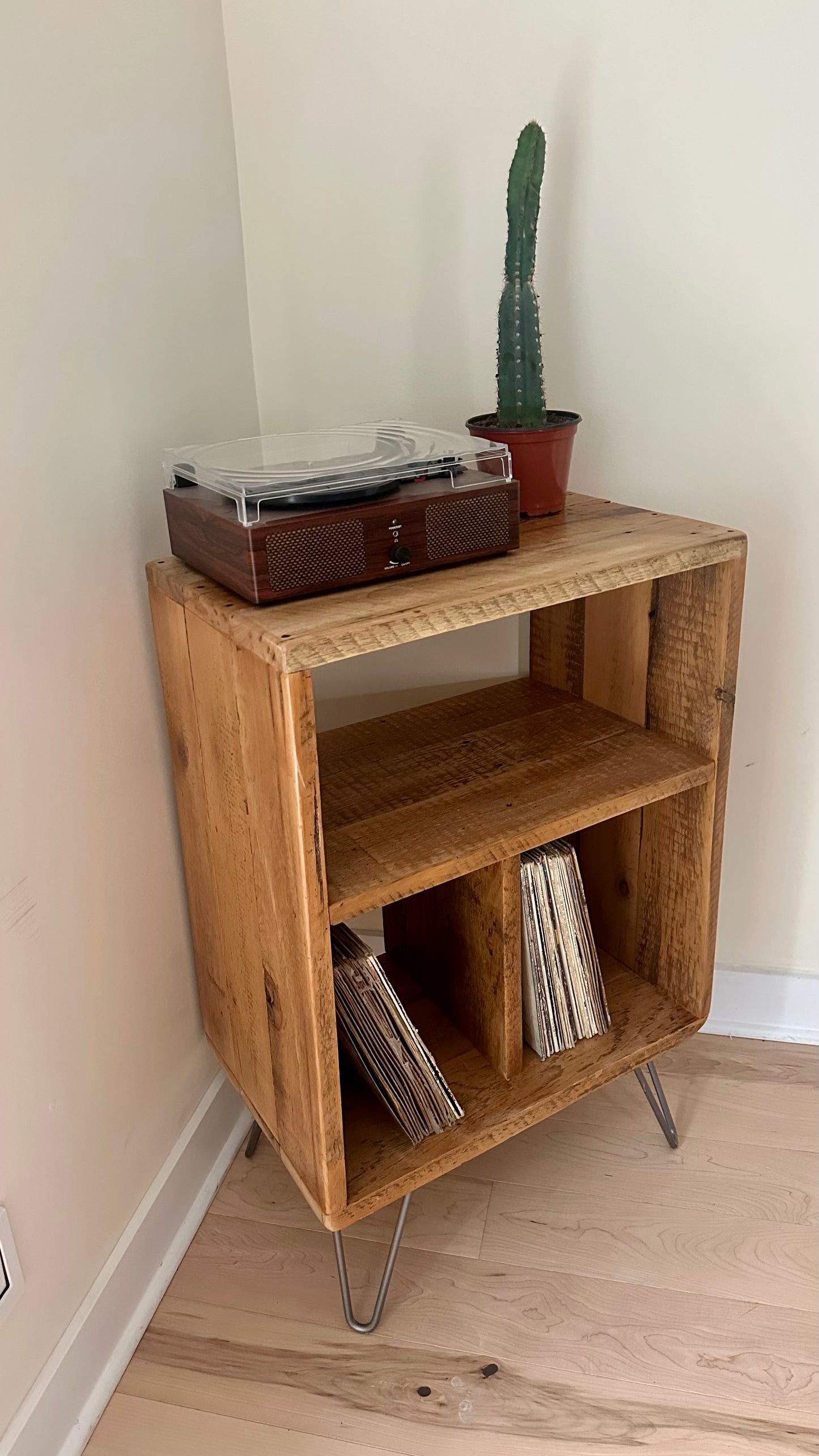 Rustic Reclaimed Wood Media / Side Table