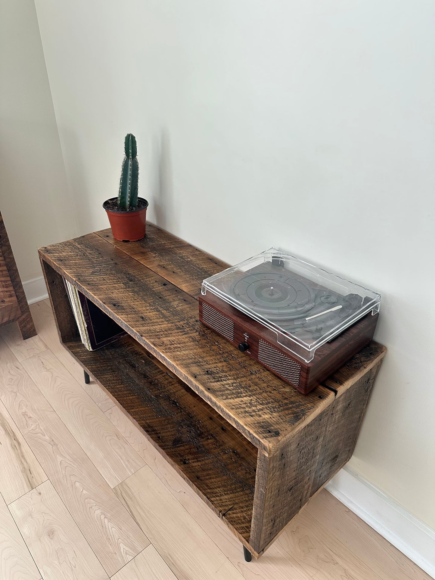 40” L Rustic Wood MCM Style Table