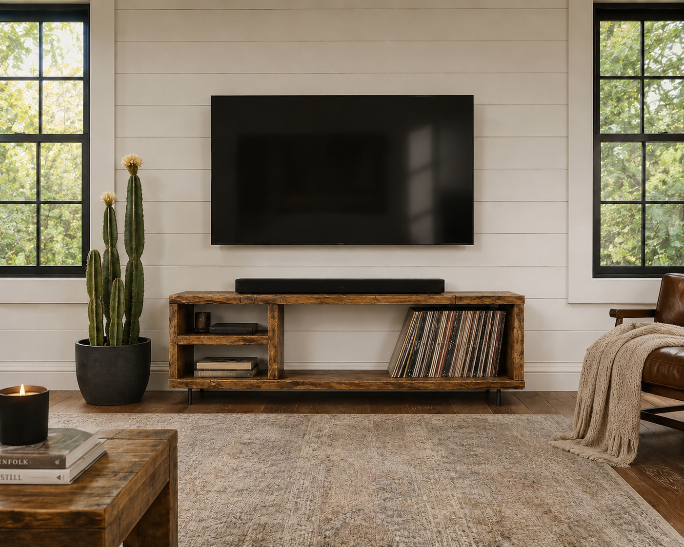 6' Rustic Reclaimed Wood Minimalist Table