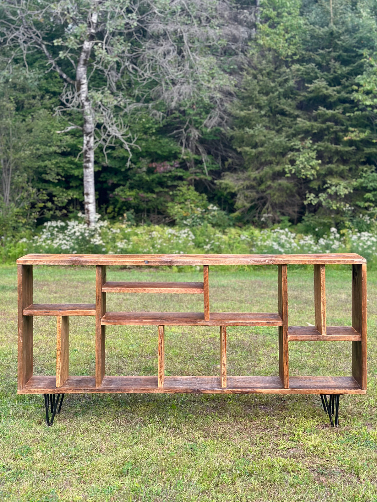 6' L Rustic Reclaimed Wood Media / Console Table