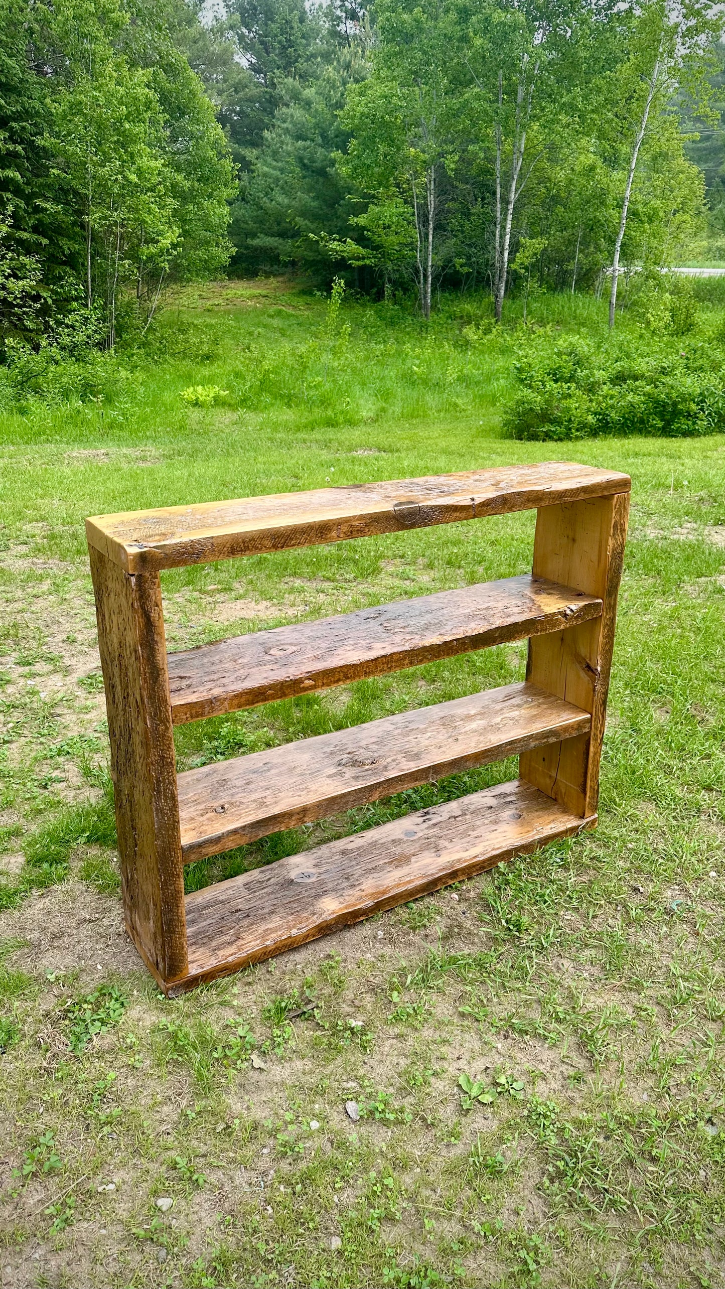 3 1/2’ L Rustic Reclaimed Wood Bookcase