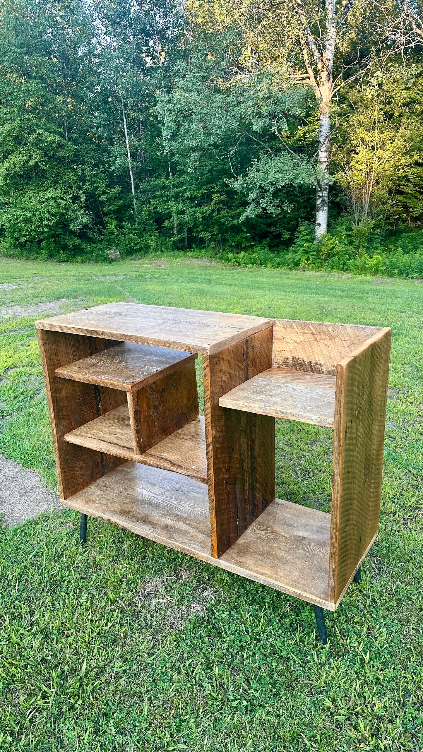 3.5' L Rustic Reclaimed Wood Retro Style Table