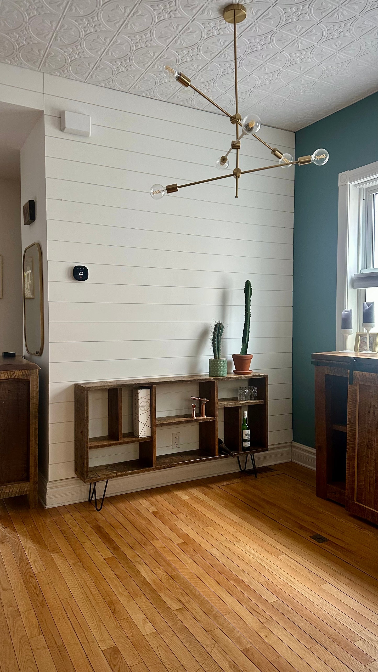 5’ L Rustic Wood Console / Sofa Table on Hairpins
