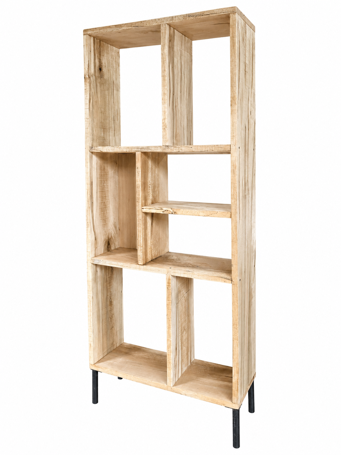 5 1/2' Rustic Maple Bookcase on Pin Legs