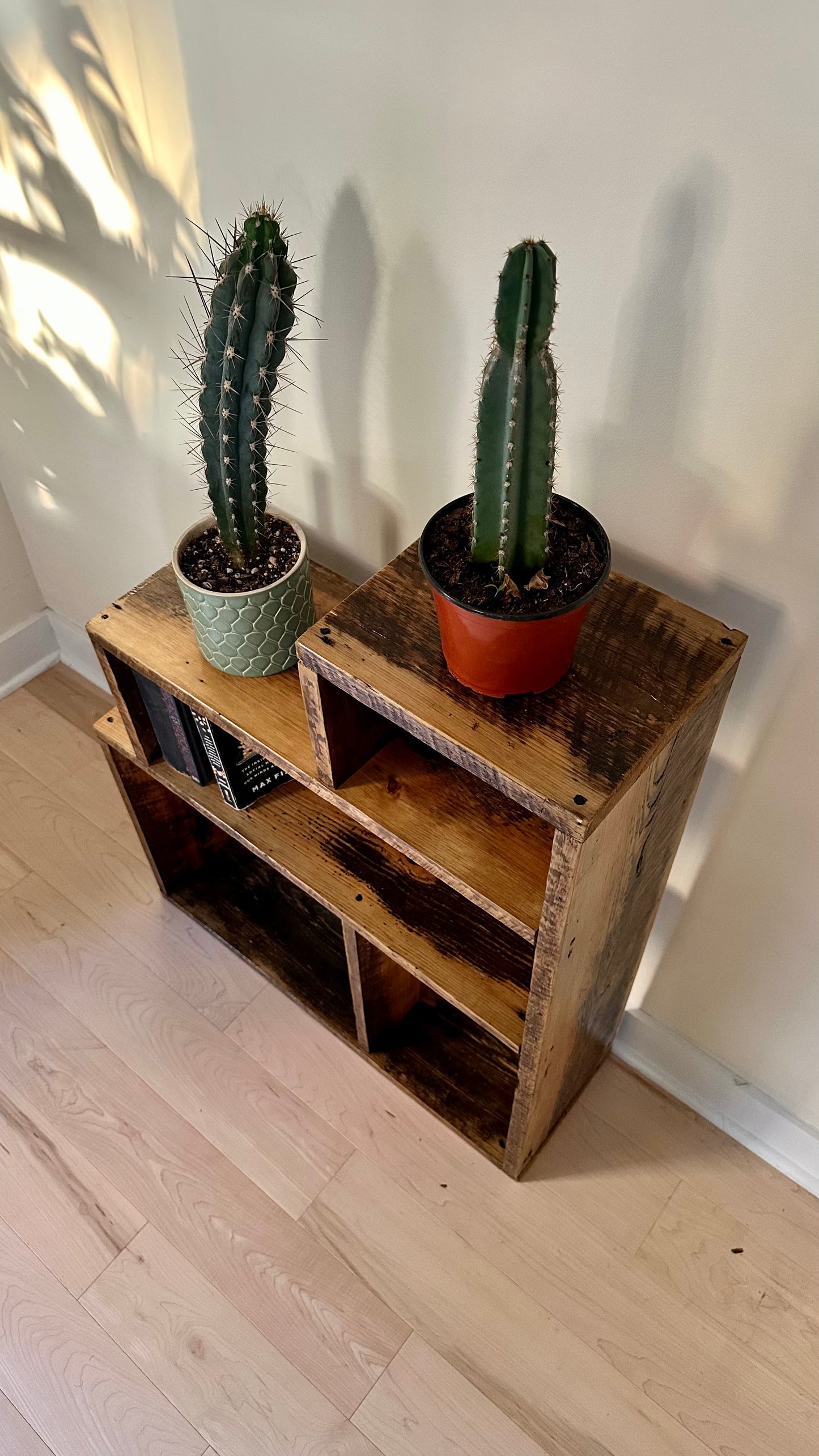 Rustic Reclaimed Wood Plant Stand / Bookcase