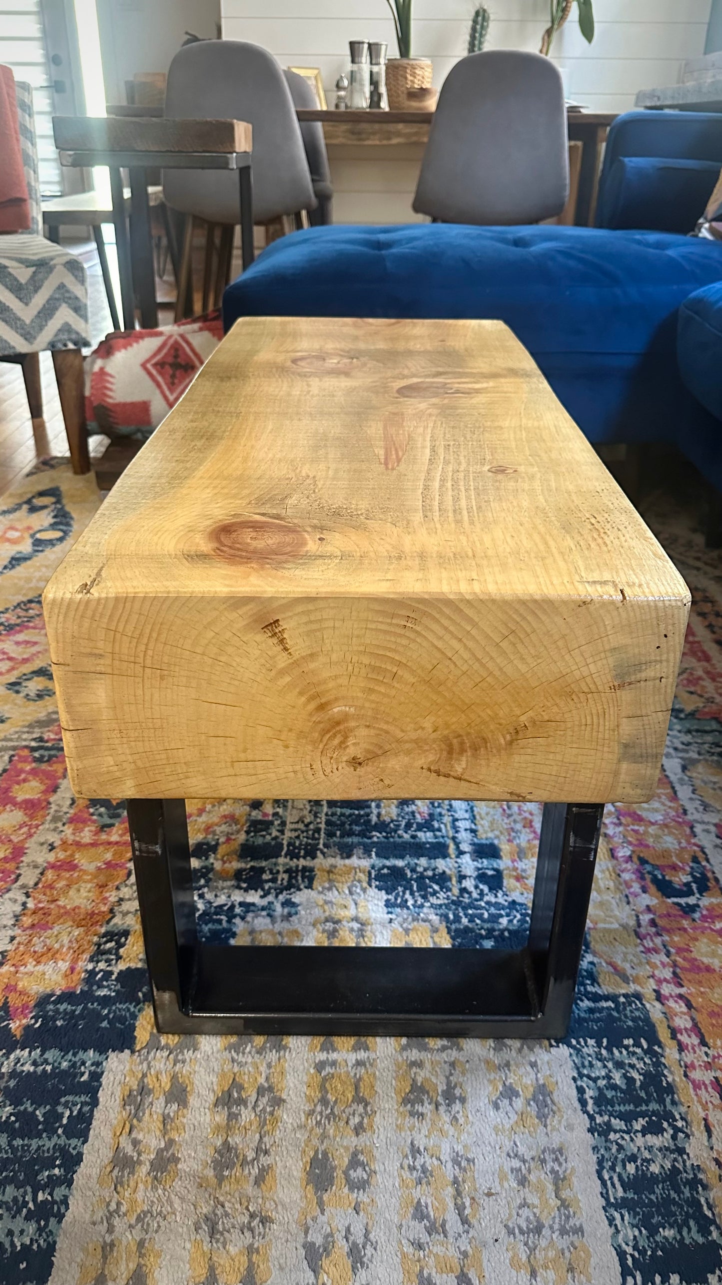 3’ L Rustic Pine Coffee Table / Bench