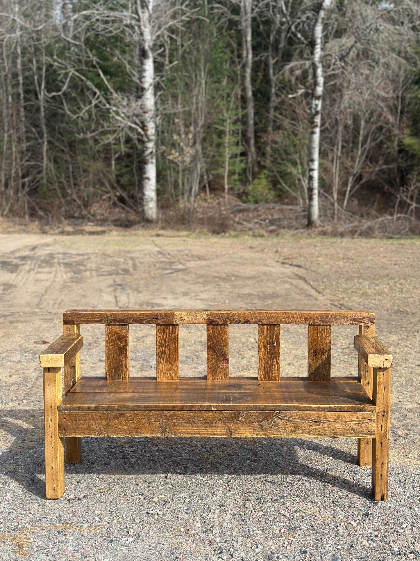 4 1/2’ Rustic Reclaimed Wood Bench
