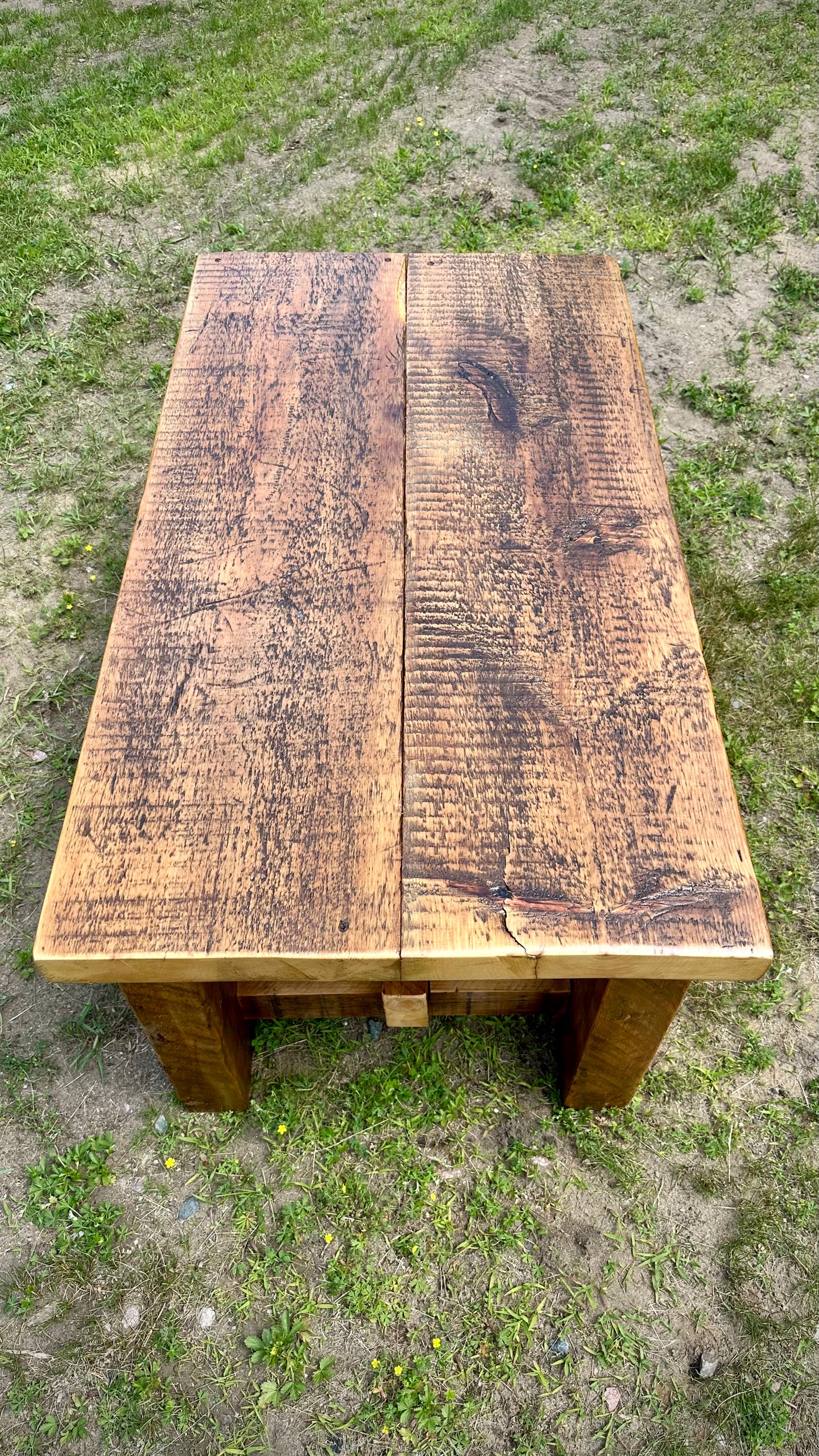 4’ L Rustic Reclaimed Wood Coffee Table