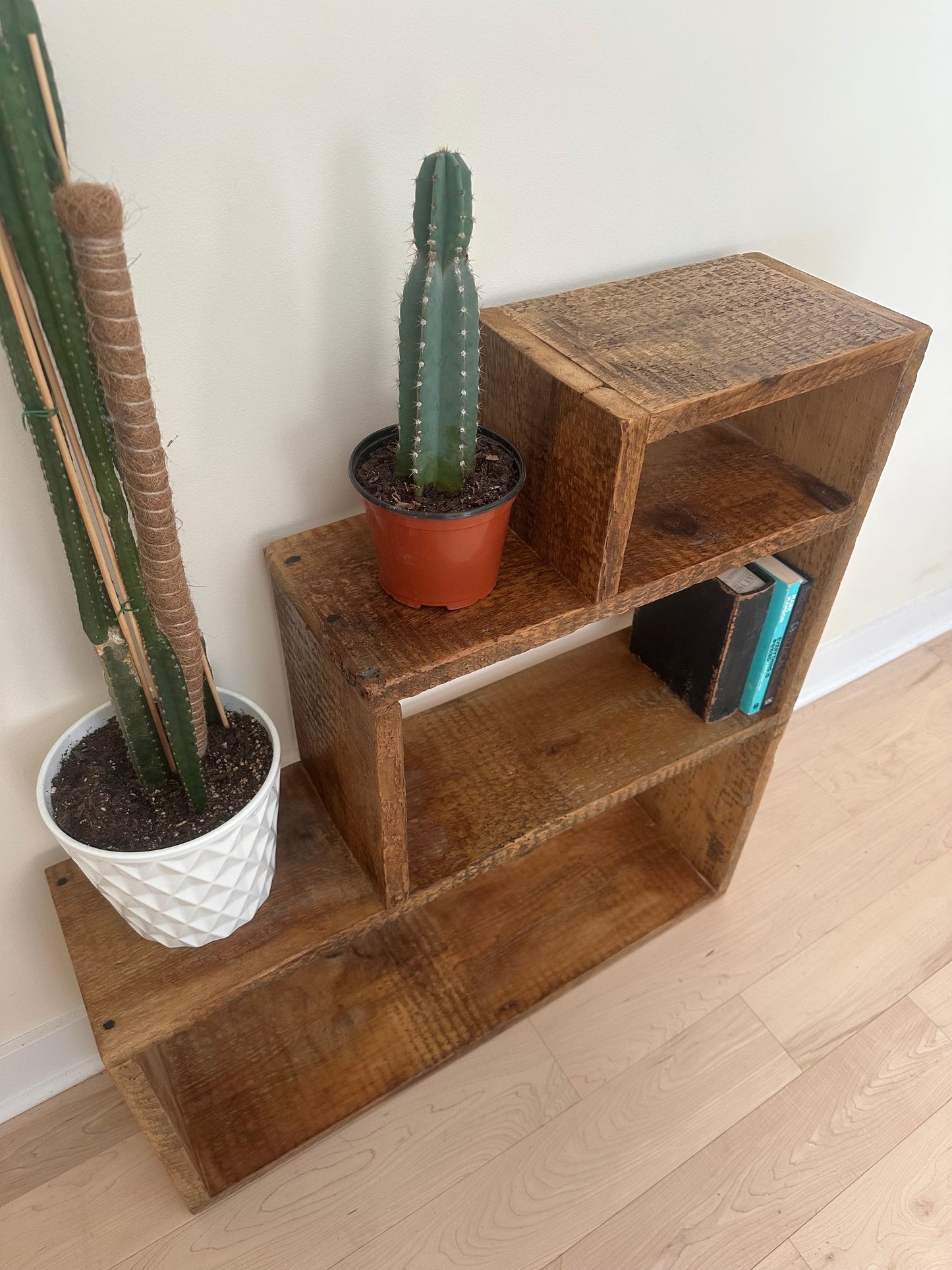 3’ L Rustic Reclaimed Wood Shelf / Bookcase