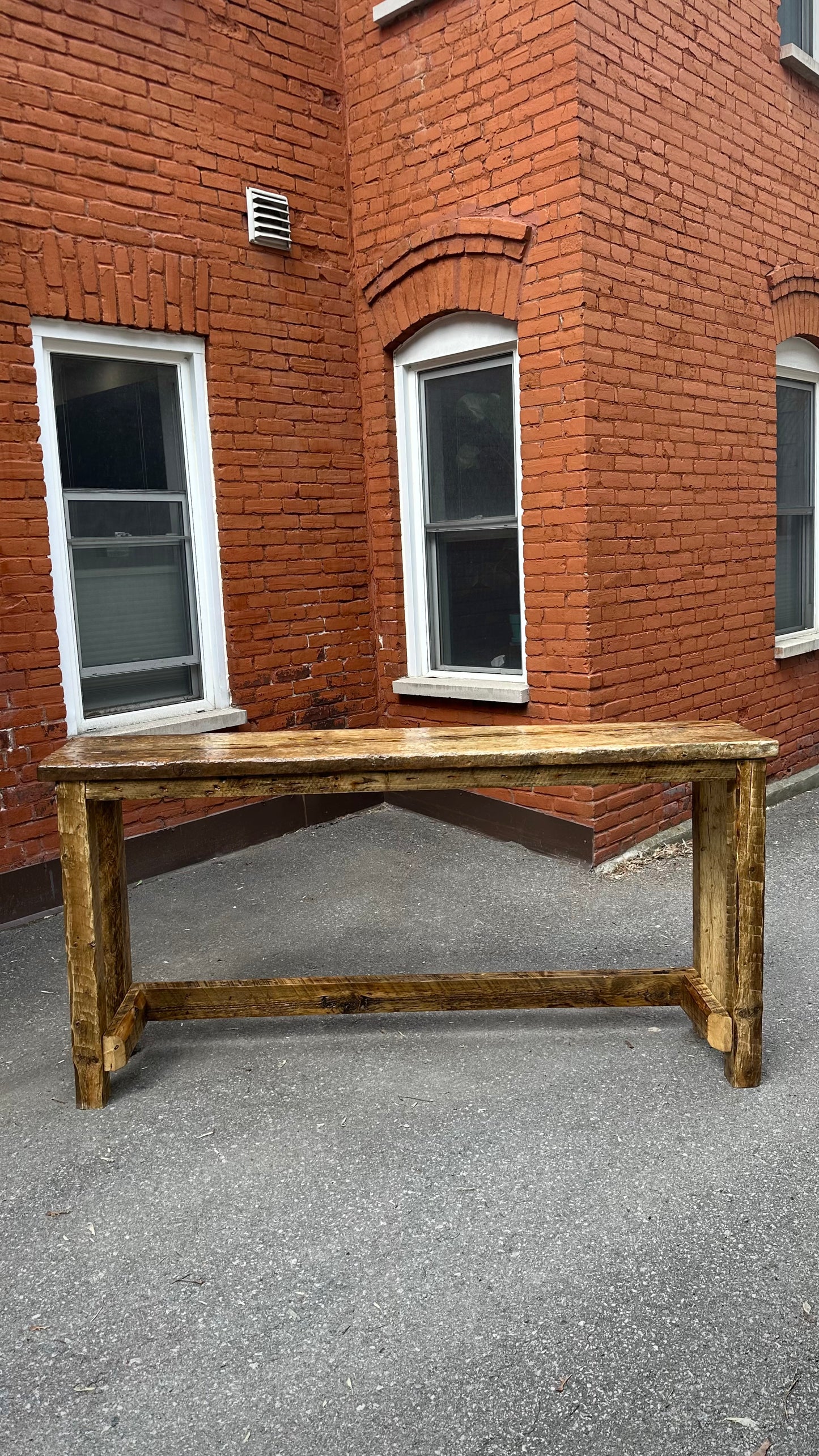 6’ L Rustic Reclaimed Wood Bar Table