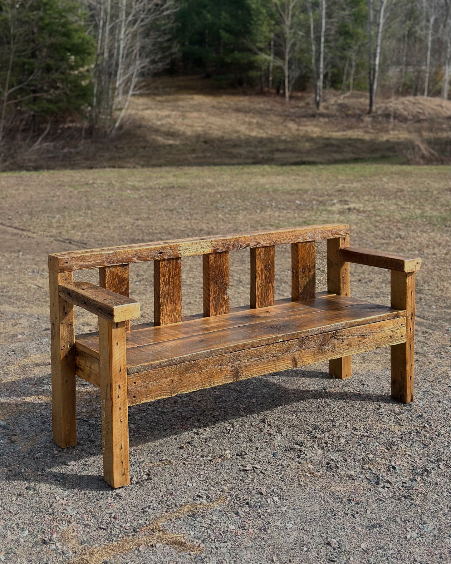 4 1/2’ Rustic Reclaimed Wood Bench
