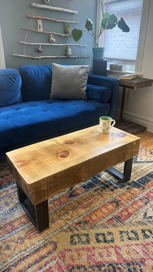 3’ L Rustic Pine Coffee Table / Bench