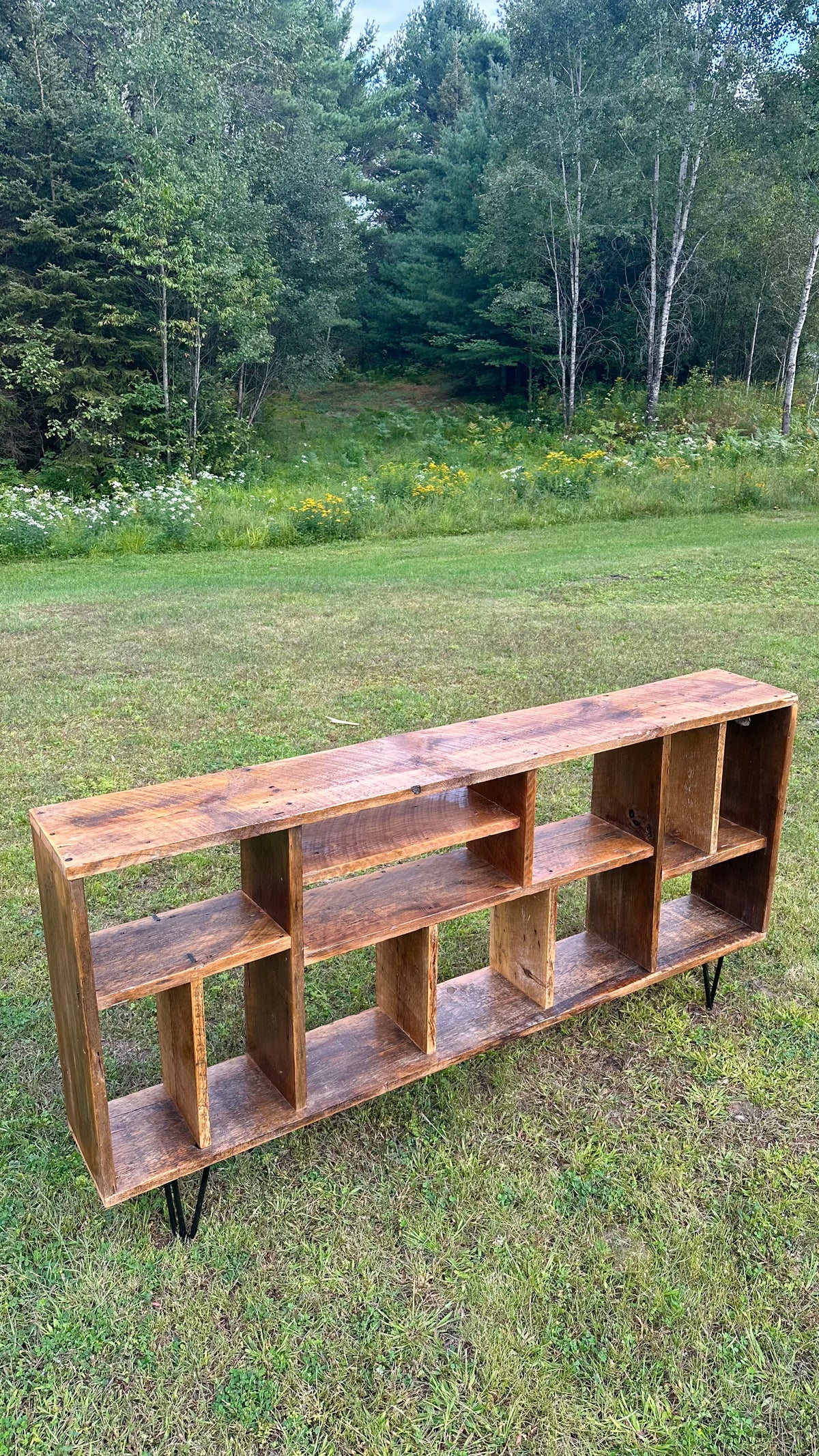 6' L Rustic Reclaimed Wood Media / Console Table