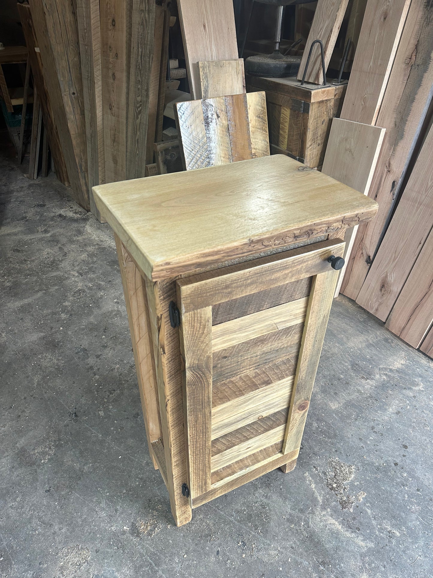 Rustic Wood Bar / Storage Cabinet