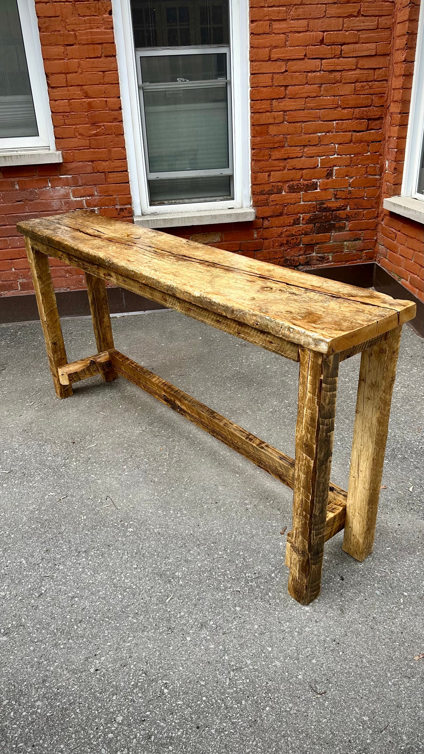 6’ L Rustic Reclaimed Wood Bar Table