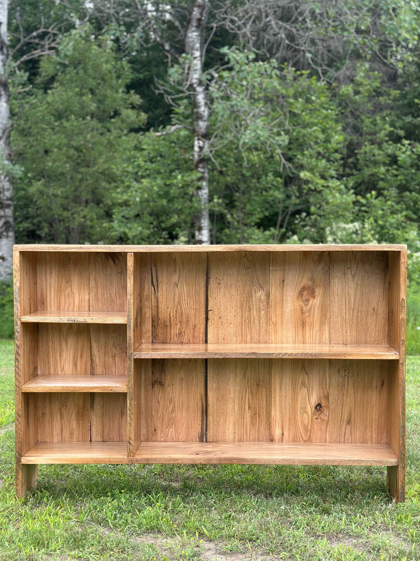 4’ Rustic Butternut Wood Console / Media Table