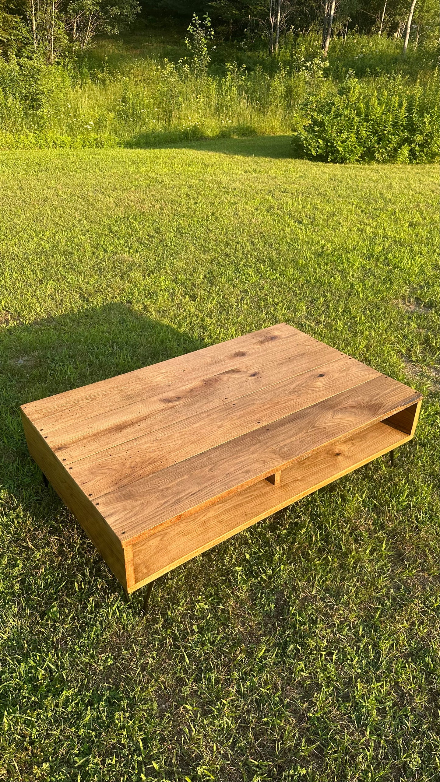 Rustic Retro Inspired Wood Coffee Table