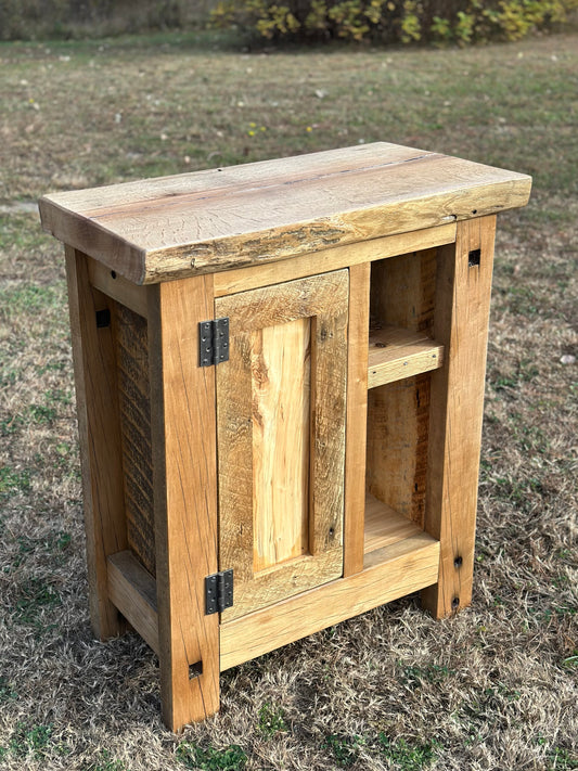 2 1/2’ L Rustic Reclaimed Wood Cabinet