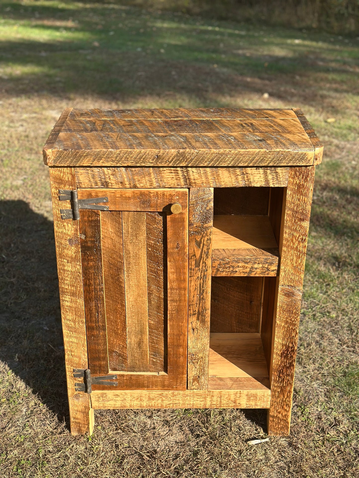 27” L Rustic Reclaimed Wood Compact Cabinet