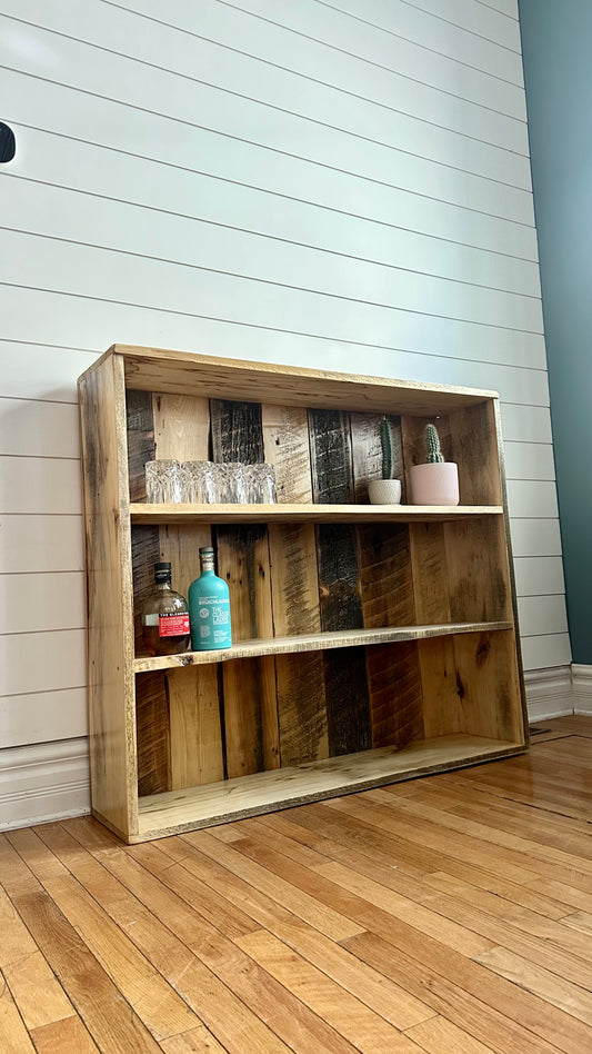 4’ L Rustic Reclaimed Wood Bookcase
