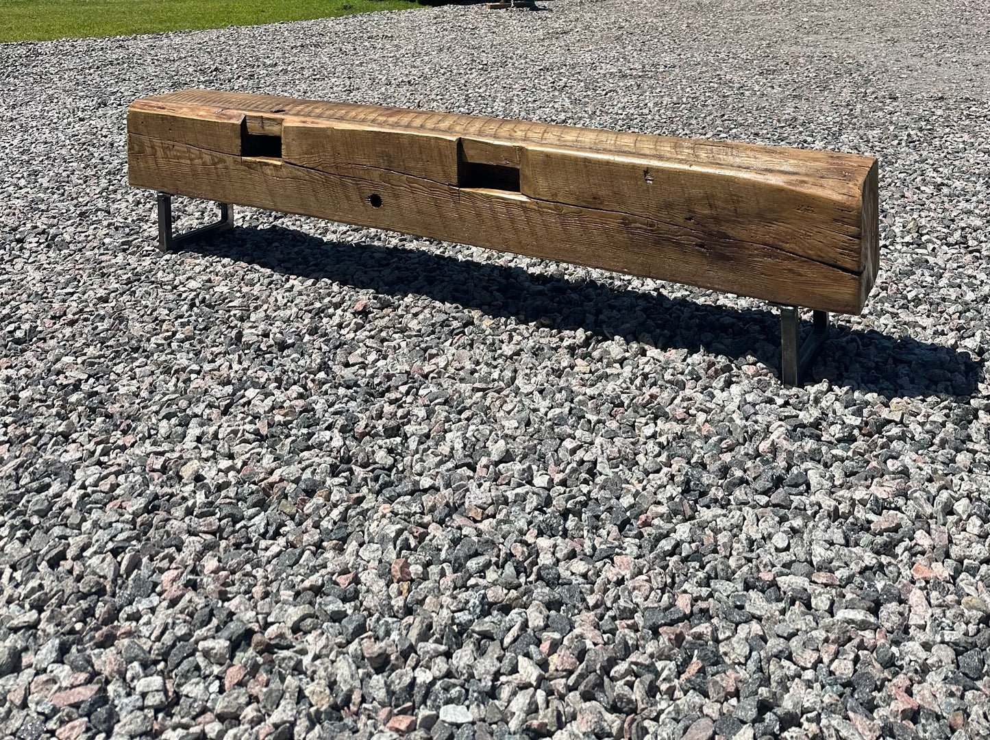 6' Rustic Reclaimed Wood Beam Bench