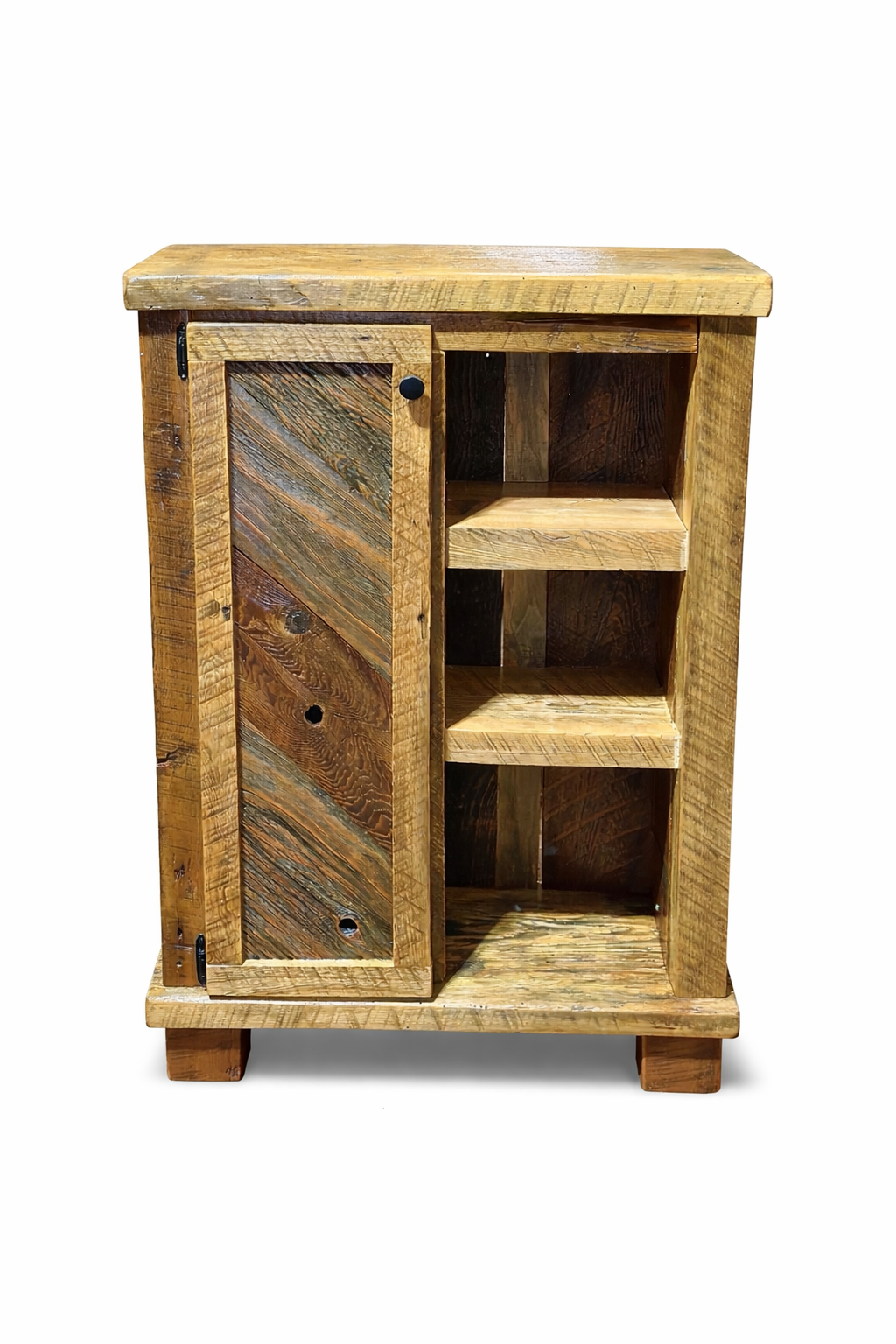 2.5’ L Rustic Reclaimed Wood Bar / Kitchen Cabinet