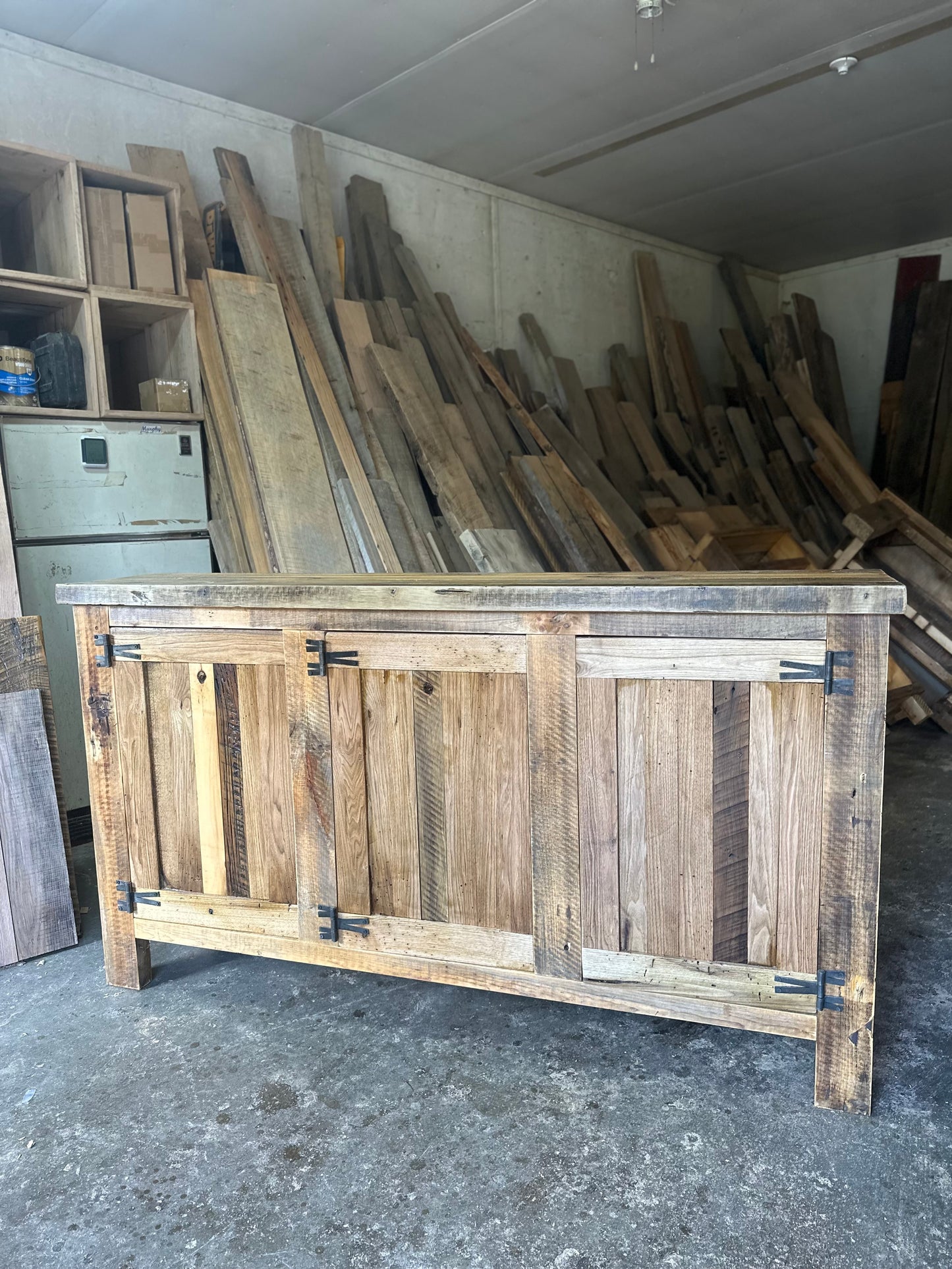 6’ L Rustic Bar Height Sideboard / Cabinet