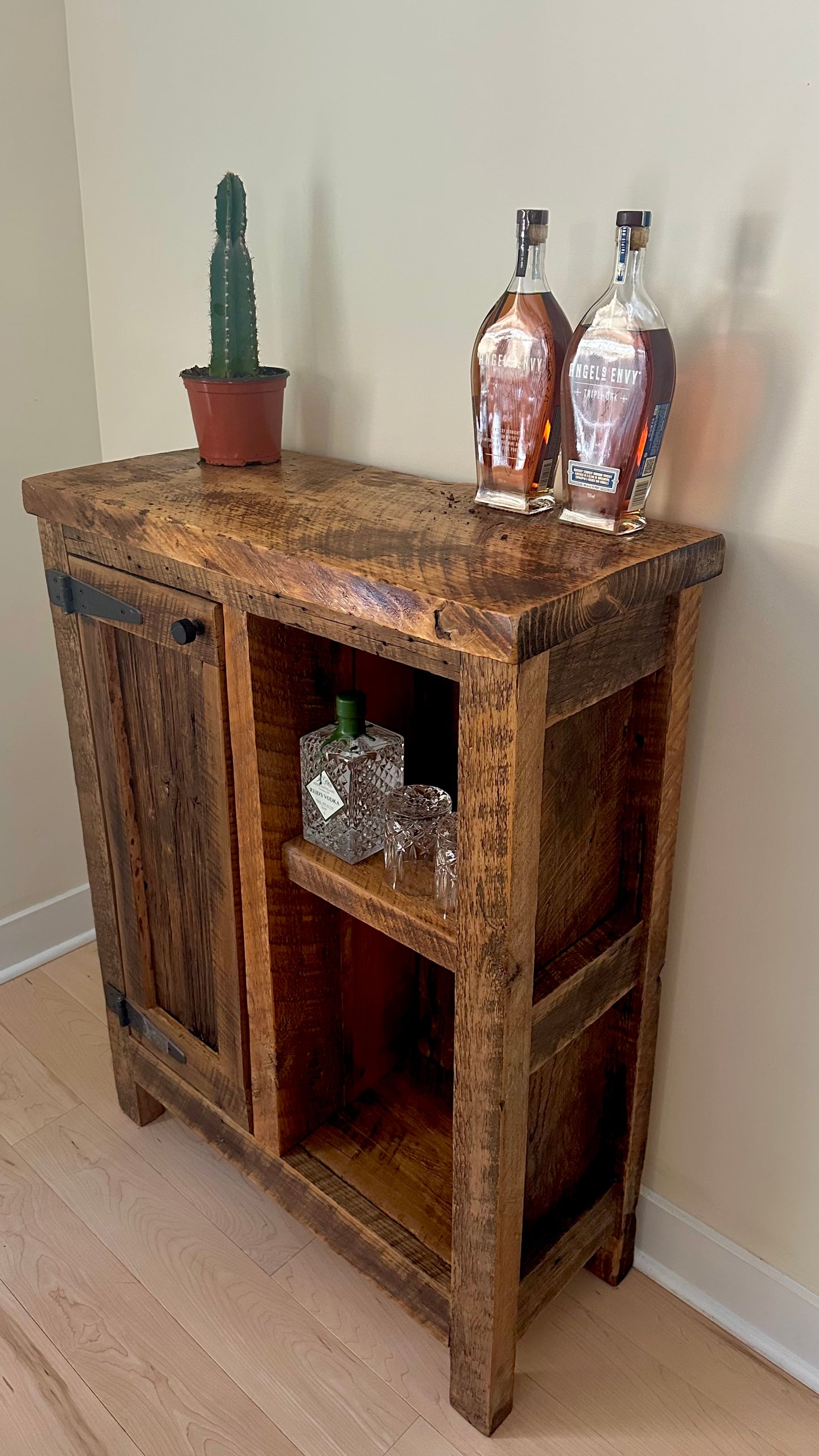 Rustic Wood Bar / Kitchen Cabinet