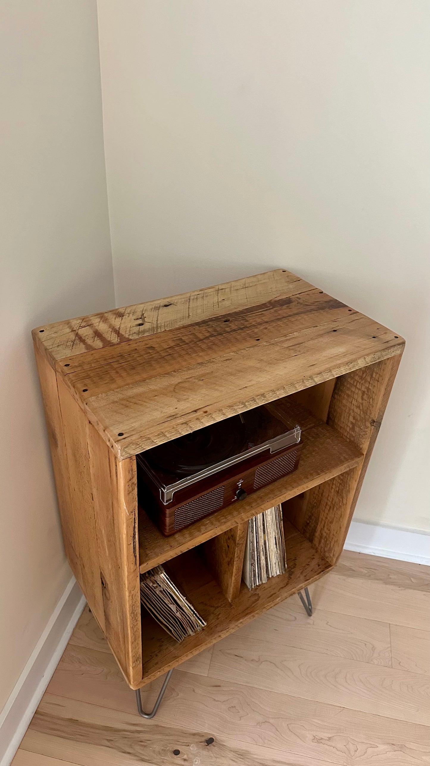 Rustic Reclaimed Wood Media / Side Table