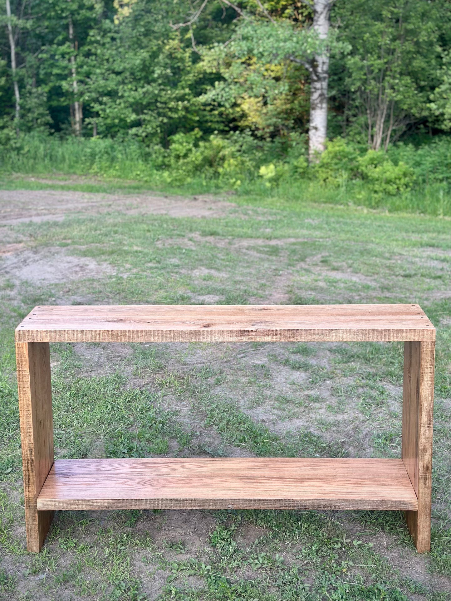 4 1/2’ L Rustic Oak Wood Console / Hallway Table
