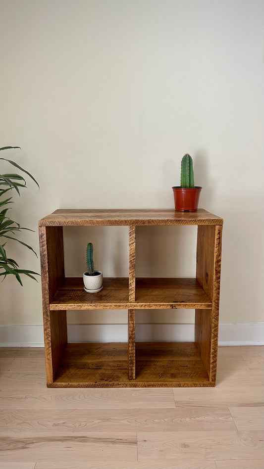 Rustic Reclaimed Wood Vinyl Table / Shelf