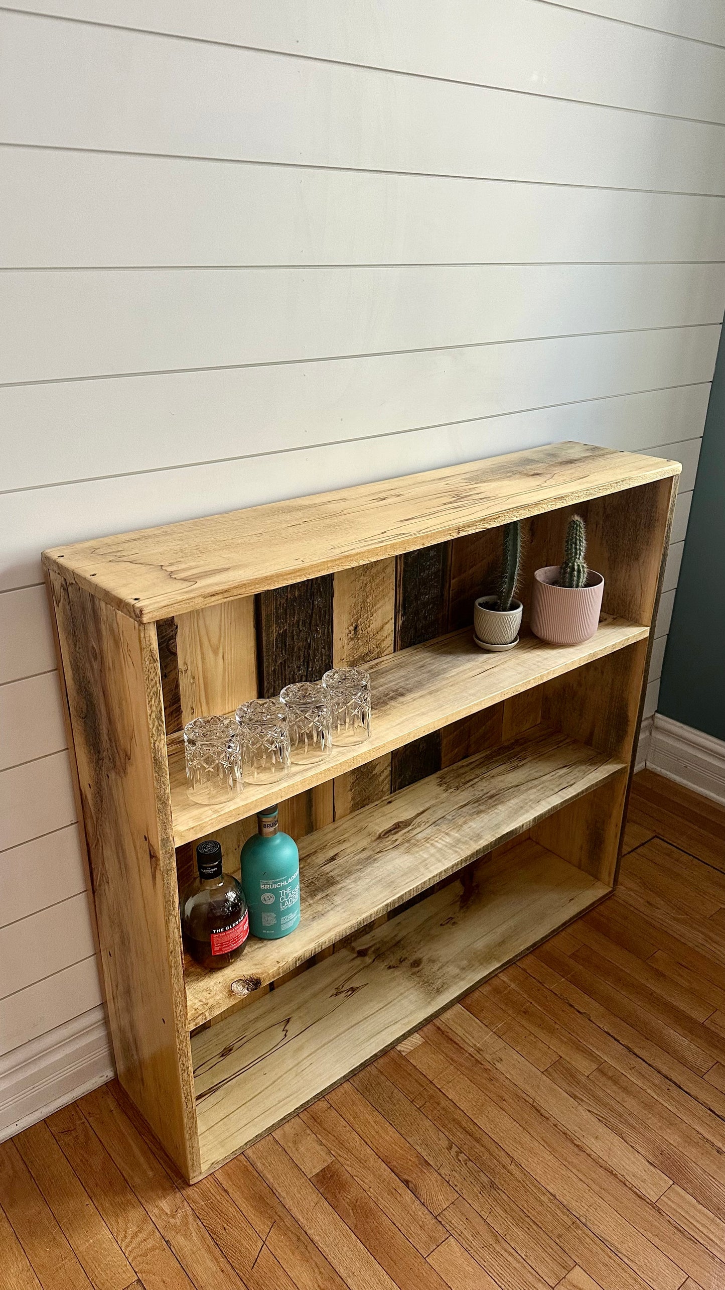 4’ L Rustic Reclaimed Wood Bookcase