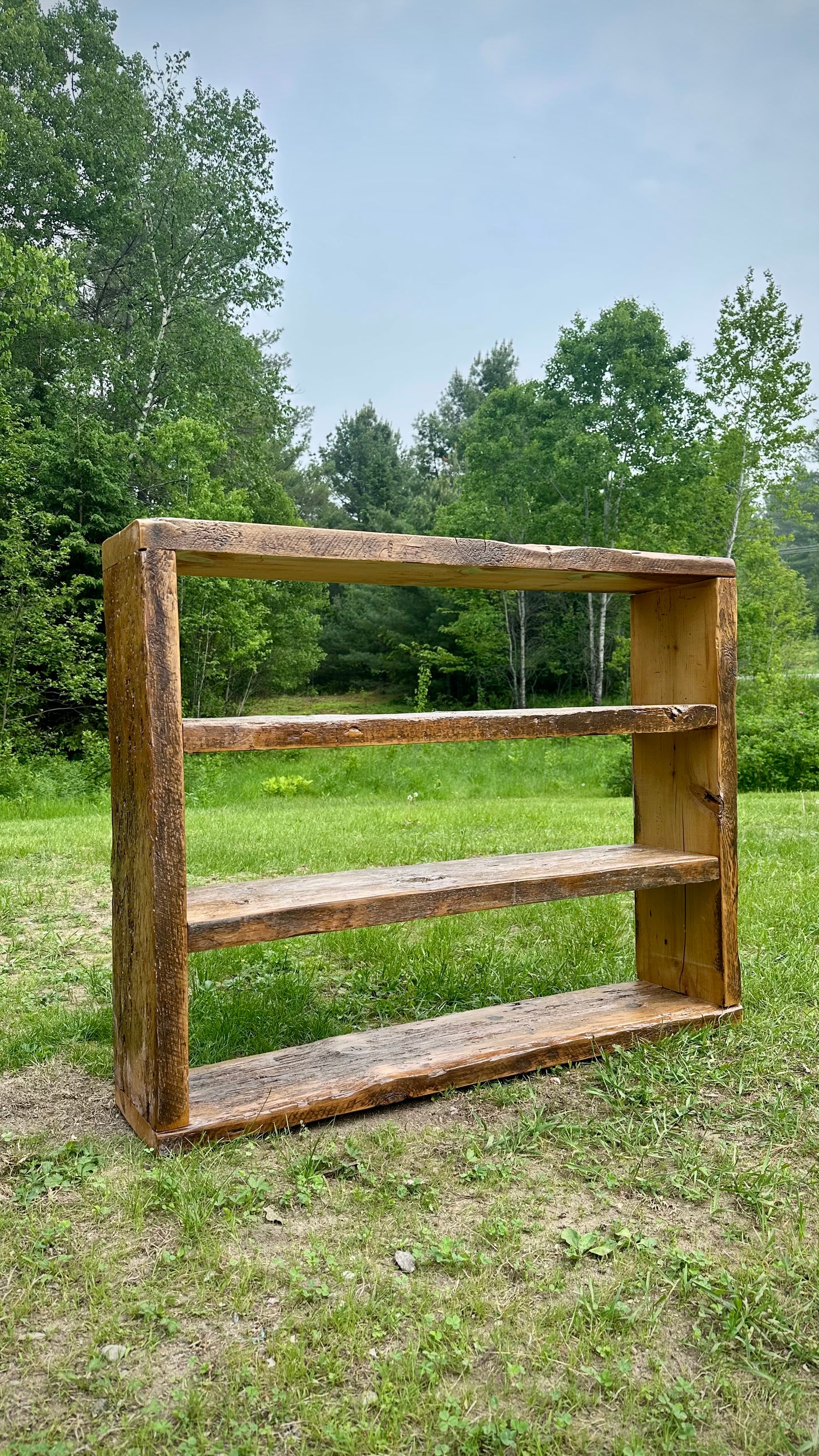 3 1/2’ L Rustic Reclaimed Wood Bookcase