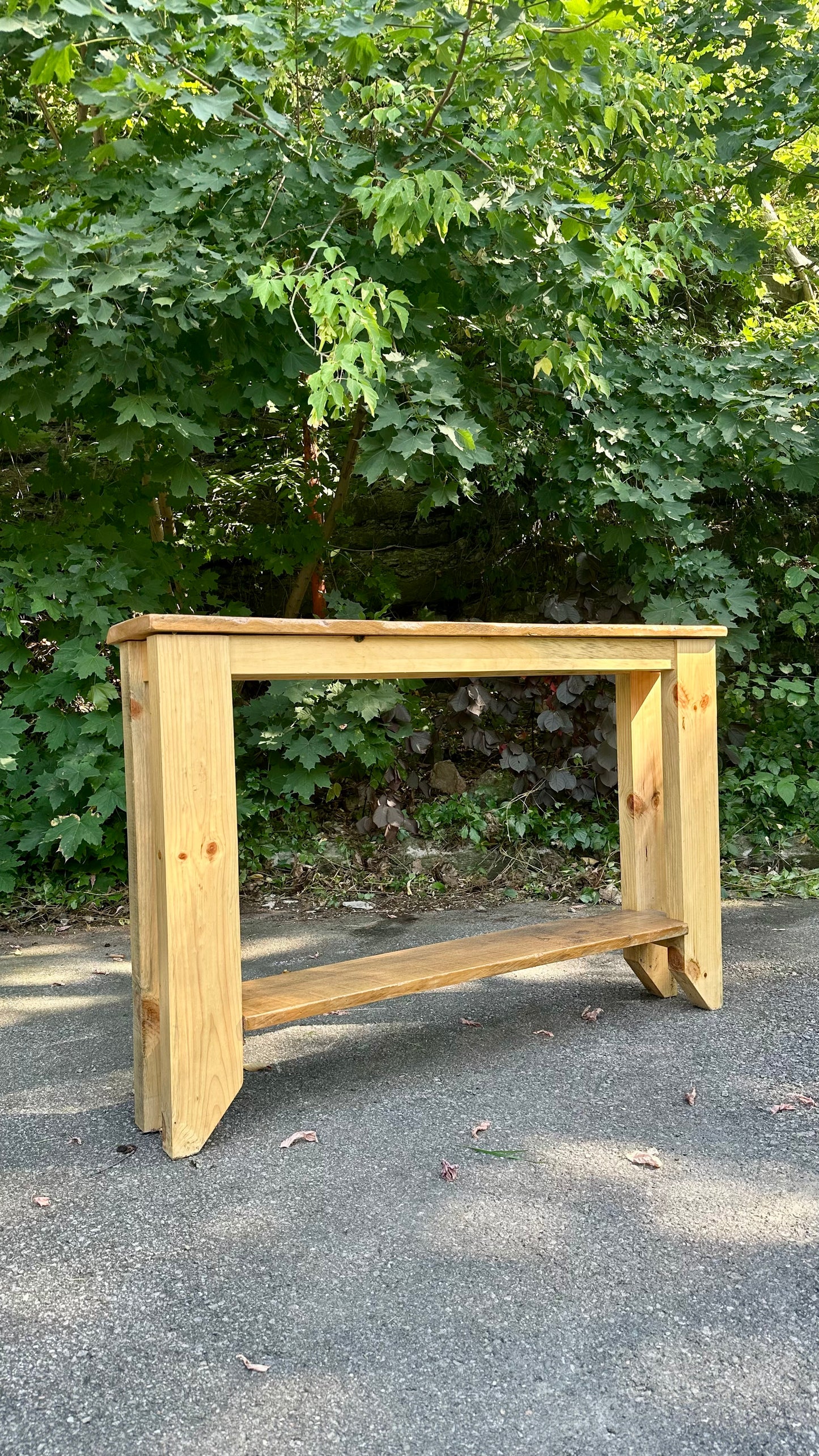 4’ Rustic Wood Console Table