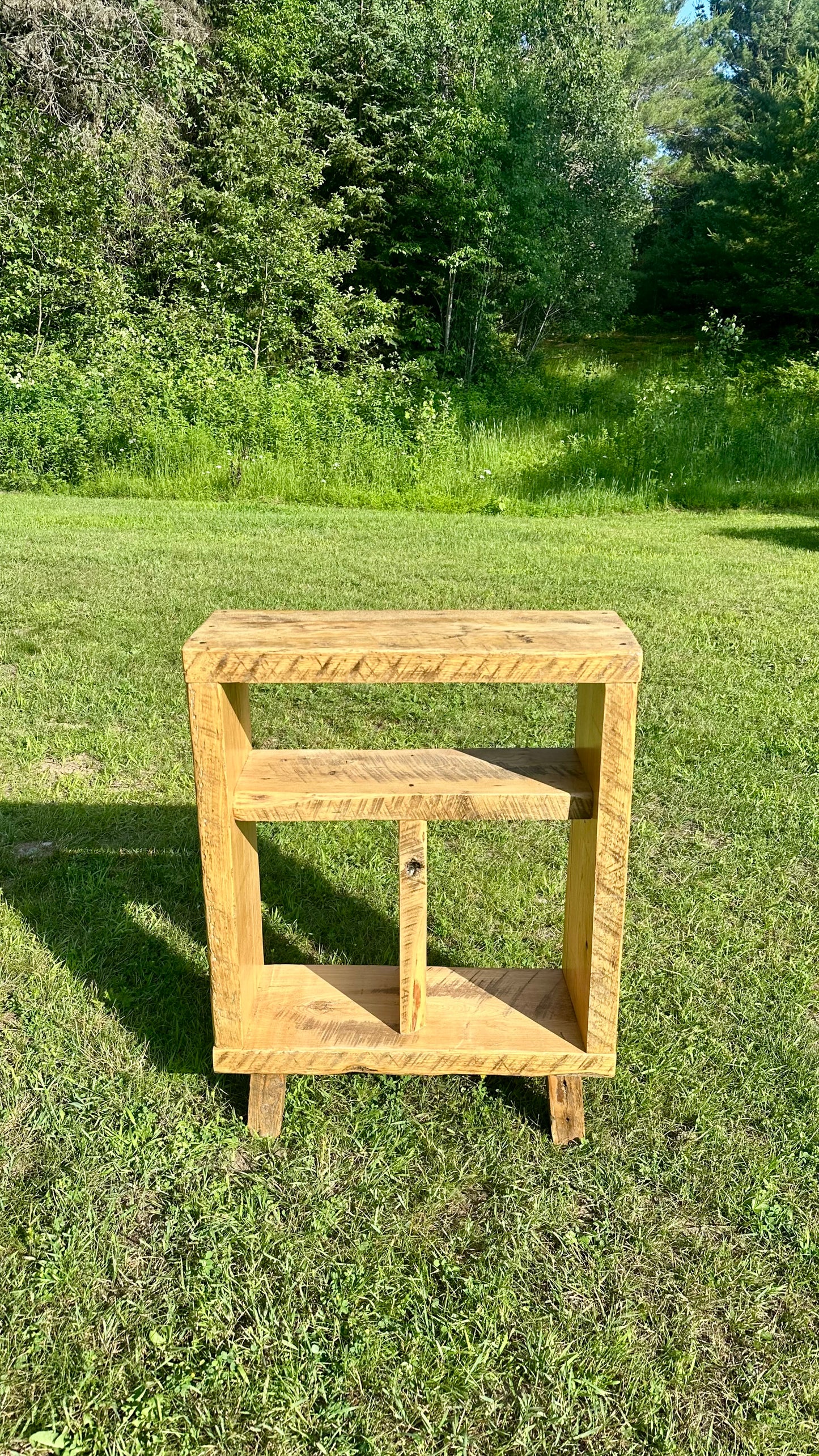 2’ L Rustic Ash Wood Side / Entryway Table