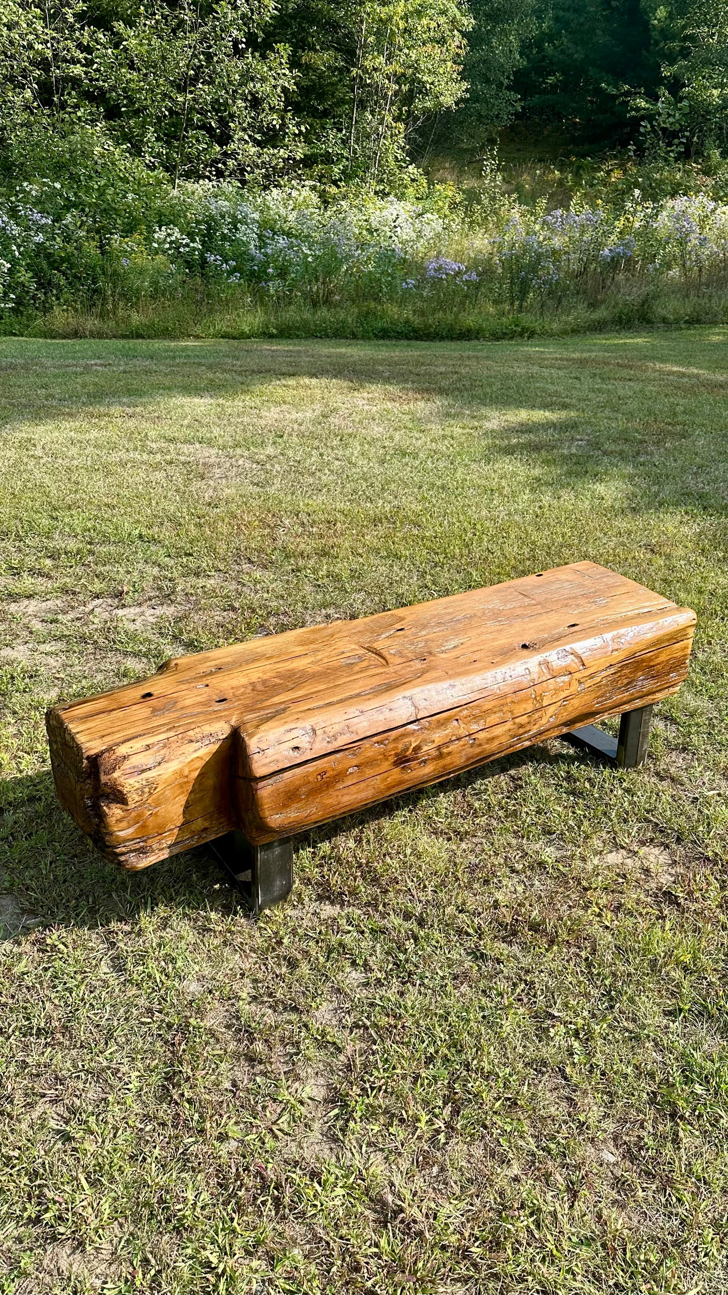 4’ L Rustic Barn Wood Beam Bench / Table