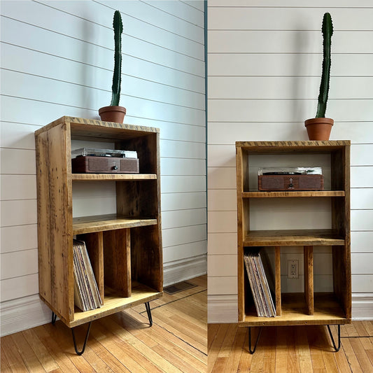 Rustic Wood Media Stand / Bookcase