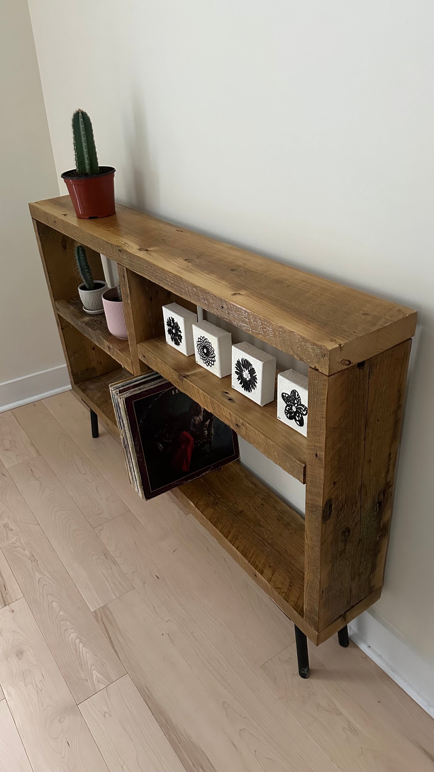 4 1/2’ L Rustic Wood Minimalist Console Table