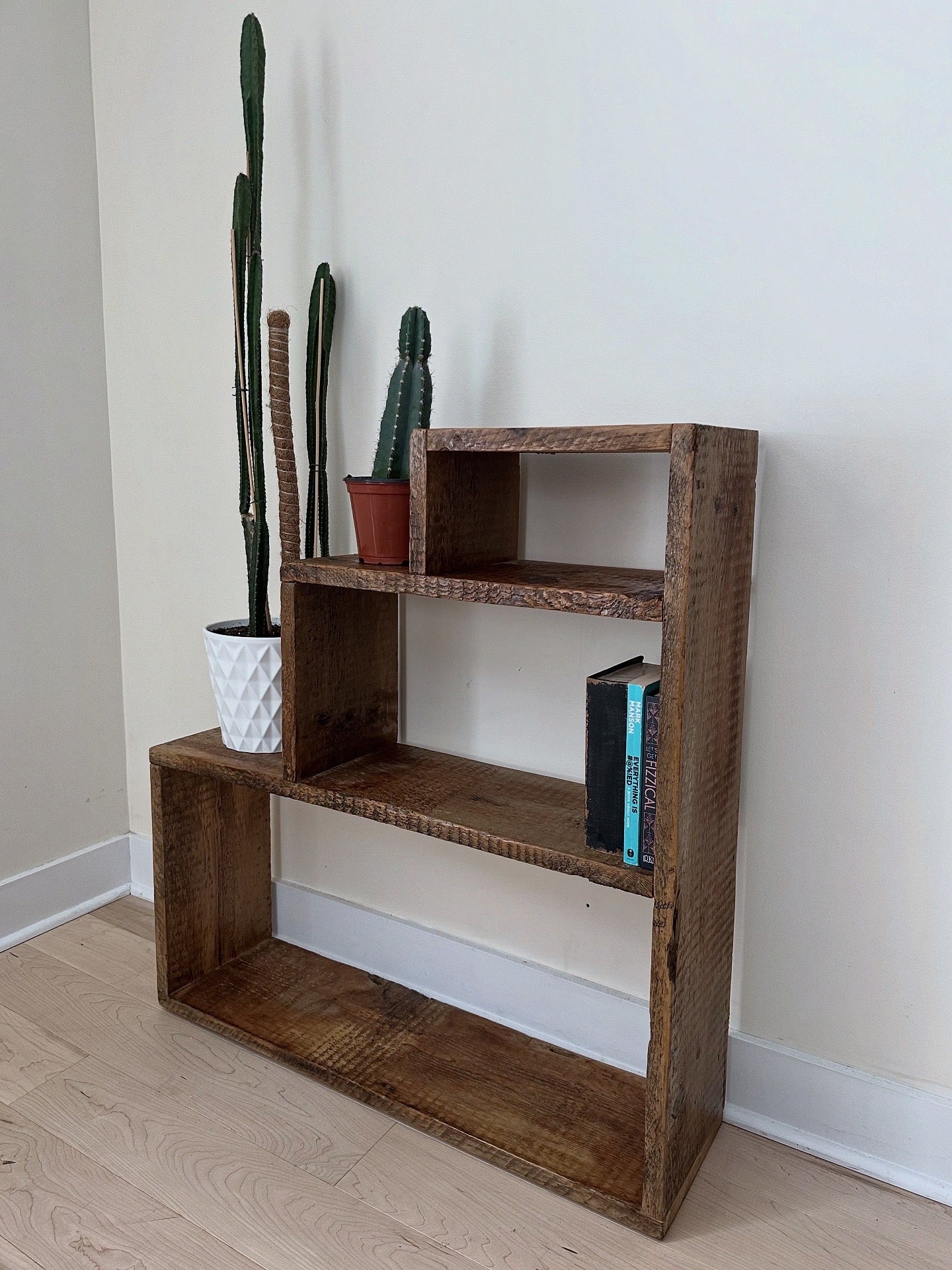 3’ L Rustic Reclaimed Wood Shelf / Bookcase