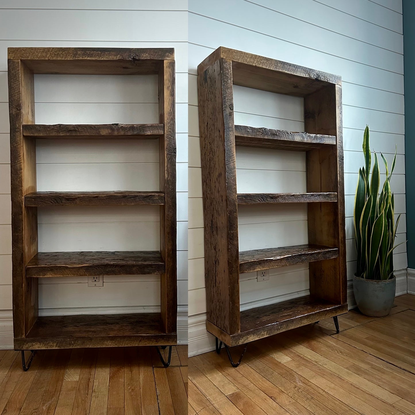 4’ H Rustic Wood Bookcase