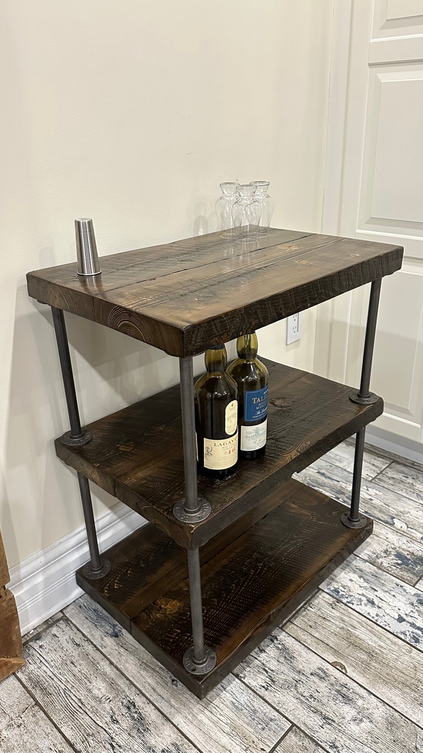 Rustic Reclaimed Wood Industrial Style Table