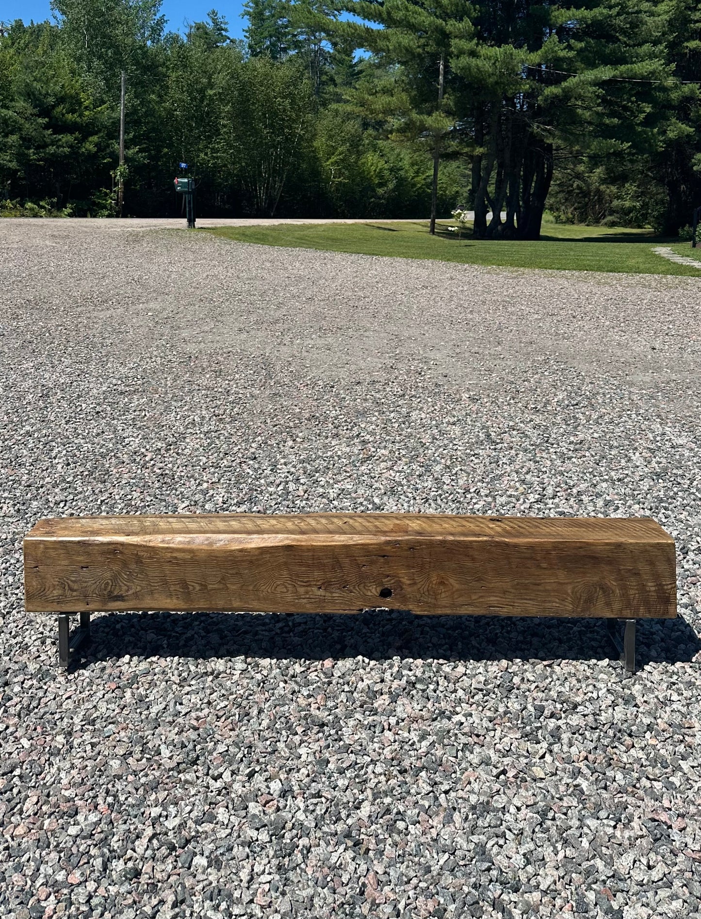 6' Rustic Reclaimed Wood Beam Bench