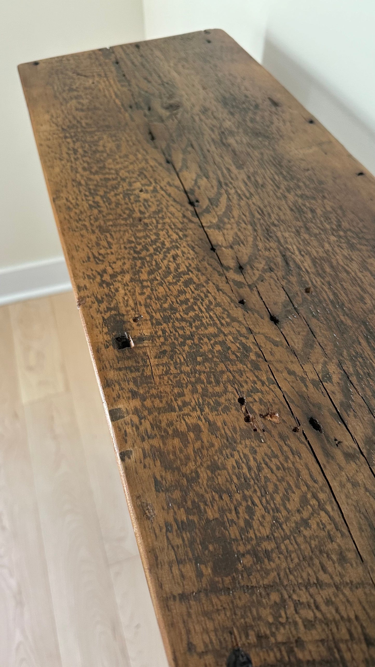 4’ Rustic Wood Minimalist Console Table