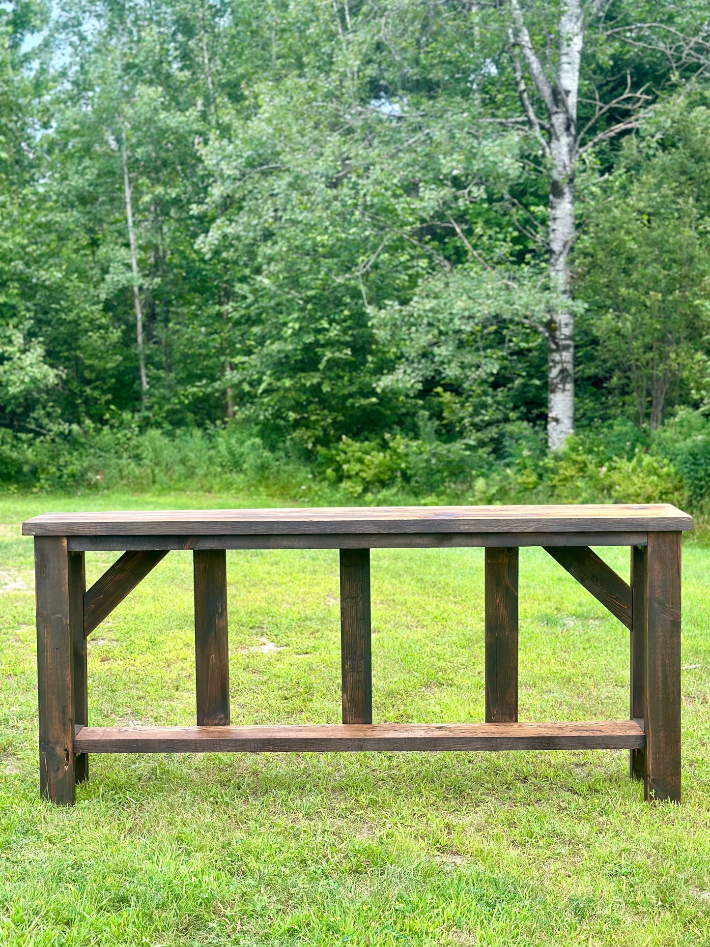 6 1/2’ L Rustic Reclaimed Wood Console / Hallway Table