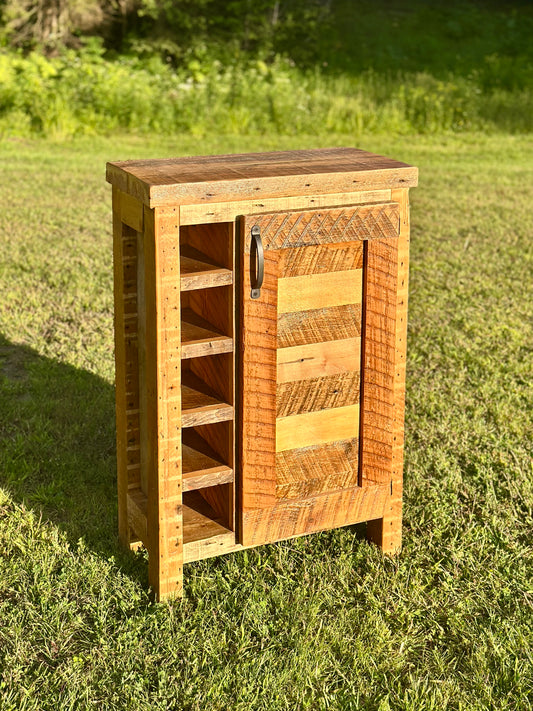 2.5' L Rustic Wood Bar / Kitchen Cabinet