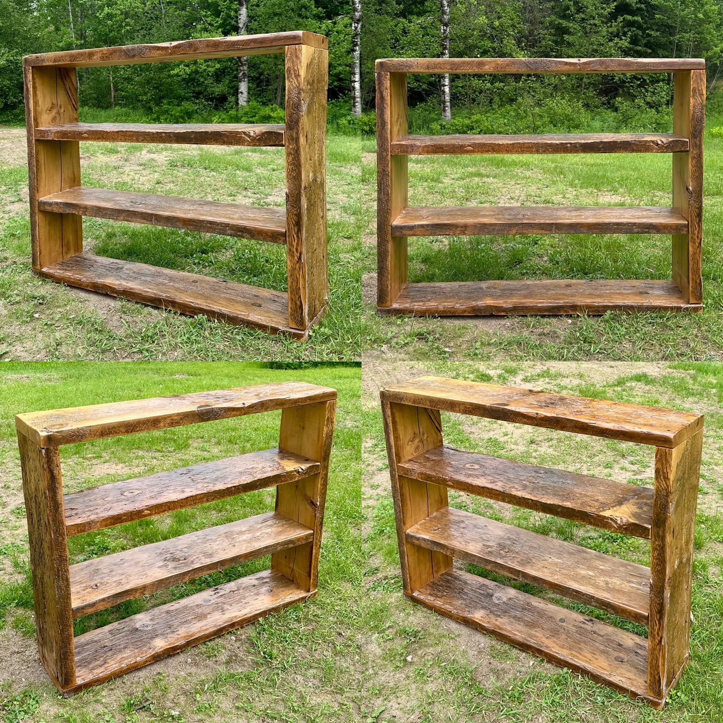 3 1/2’ L Rustic Reclaimed Wood Bookcase