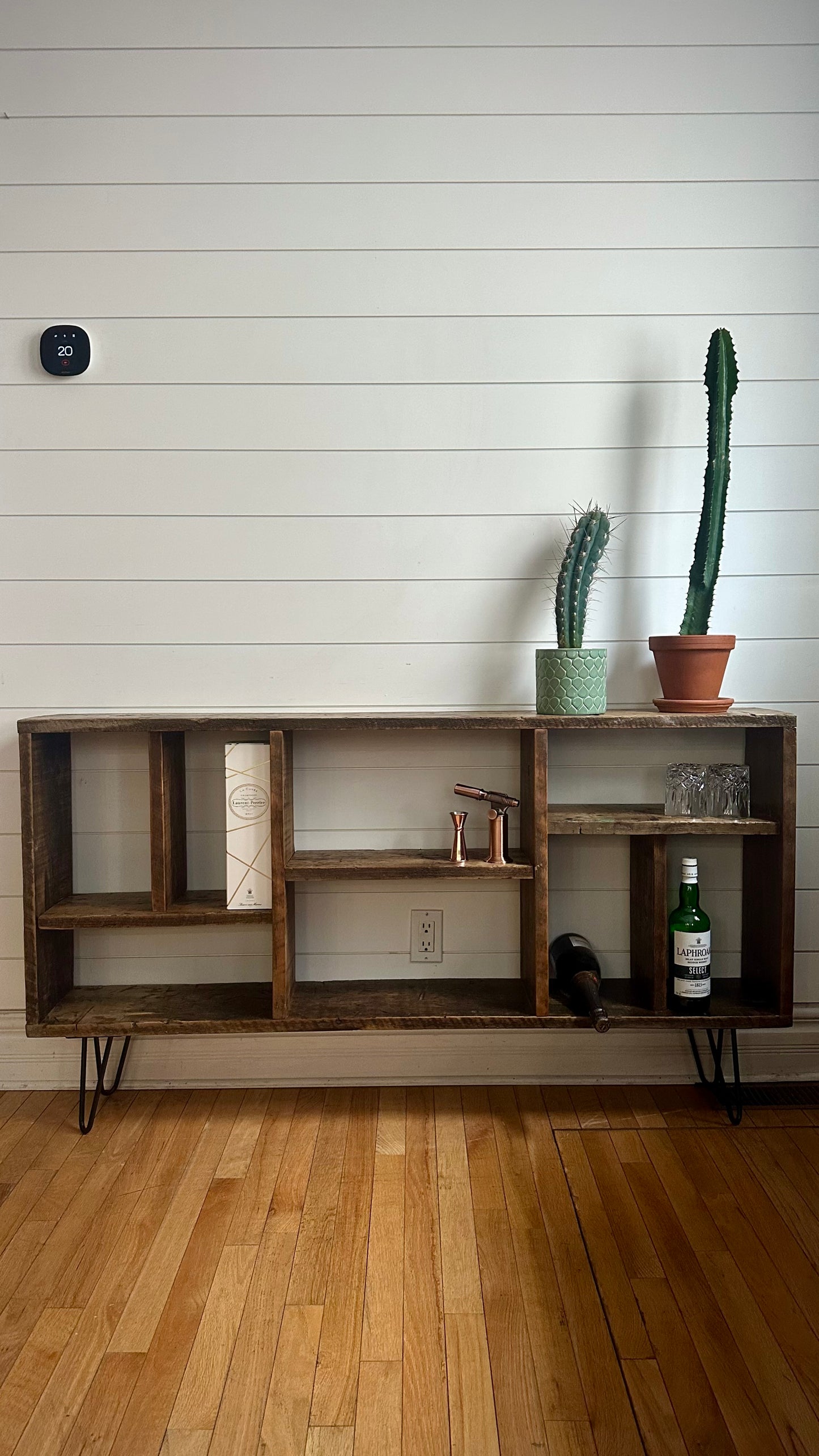5’ L Rustic Wood Console / Sofa Table on Hairpins