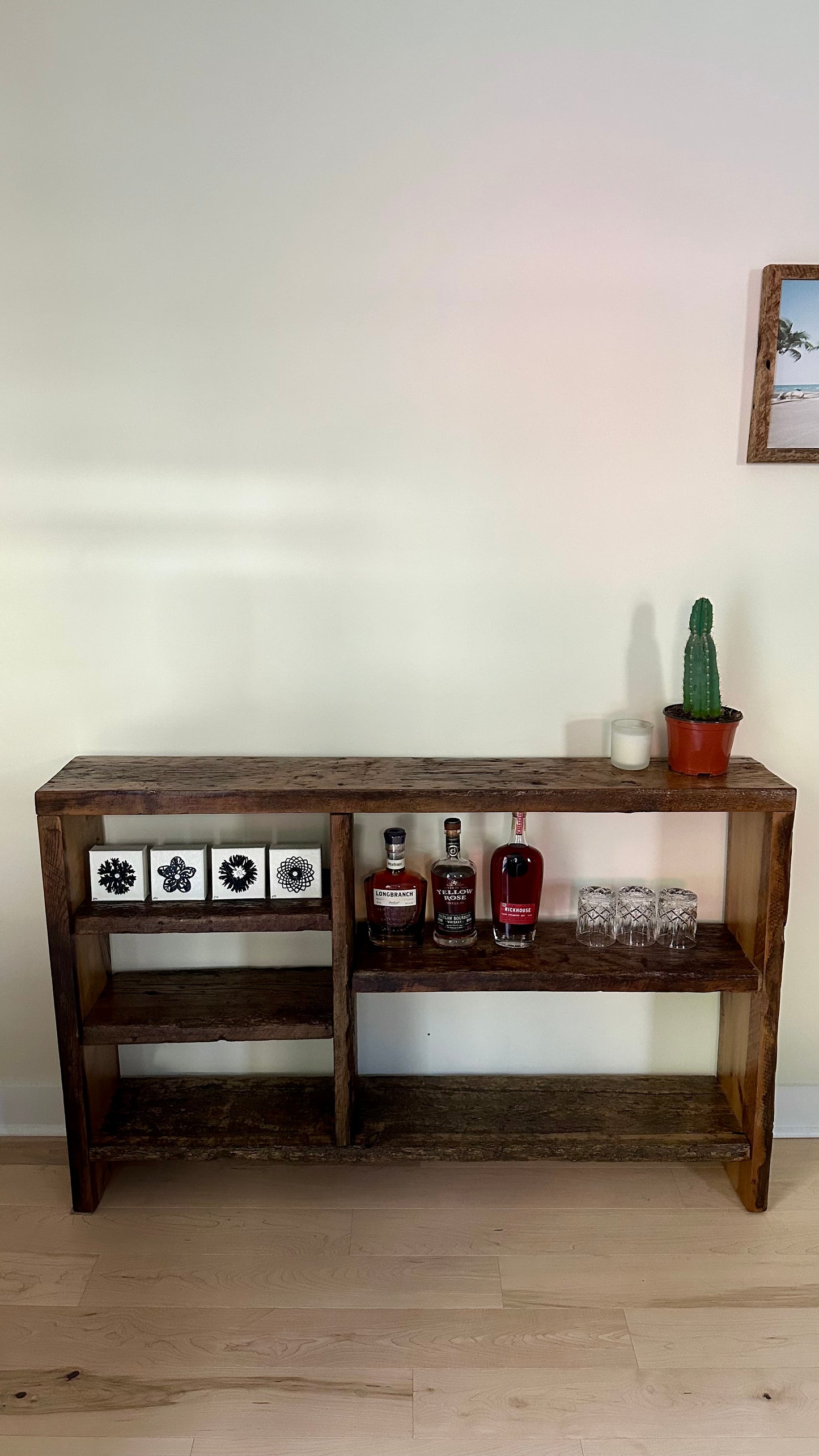 4.5’ Rustic Reclaimed Wood Console Table