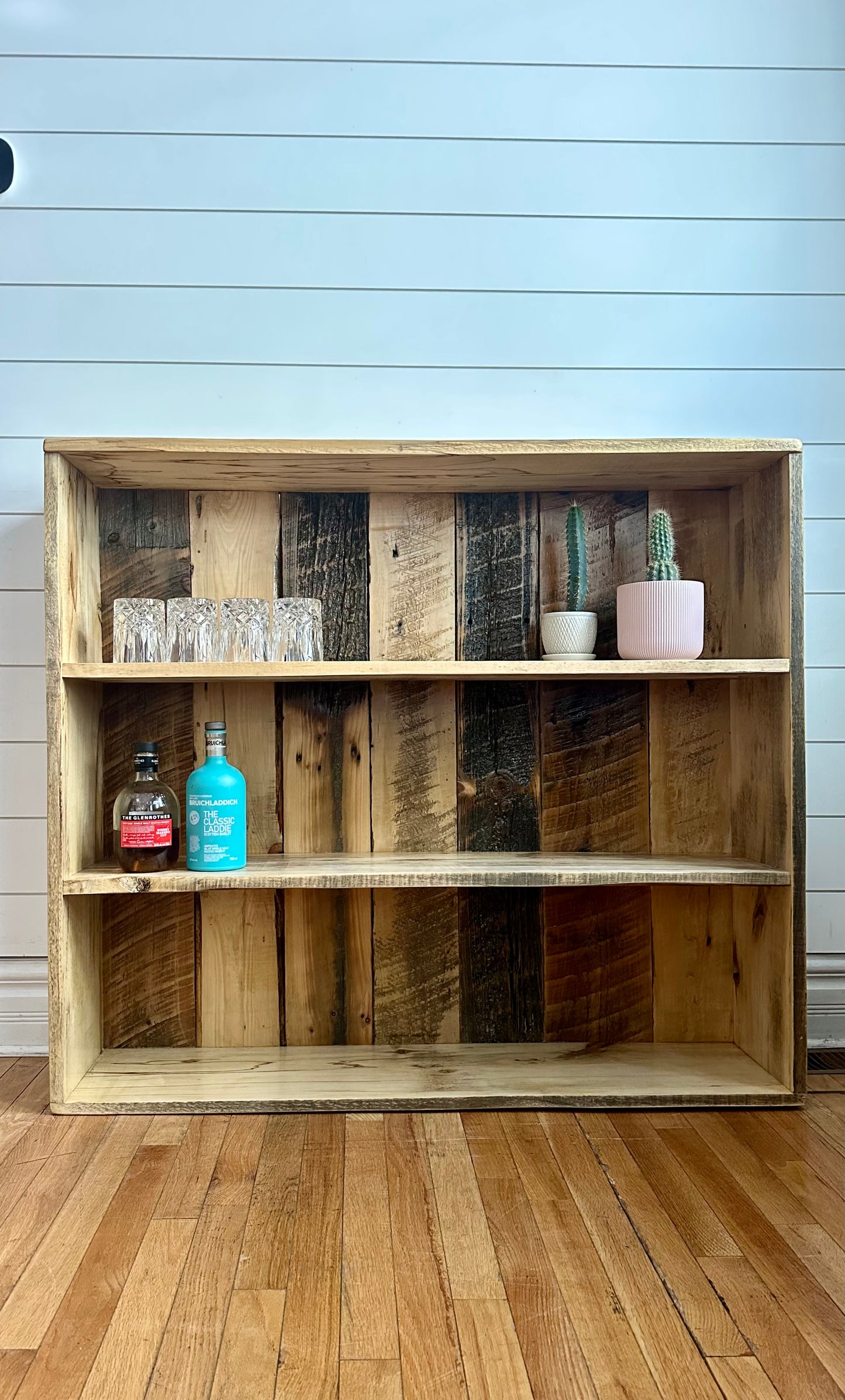 4’ L Rustic Reclaimed Wood Bookcase